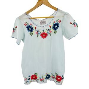 Confecciones Maria Luisa Embroidered‎ Mexican Top – Size Small